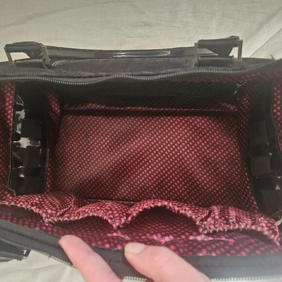 Caboodles Makeup Bag Cosmetics Travel Case Doctor Style Toiletries Black Purse - Picture 2 of 8